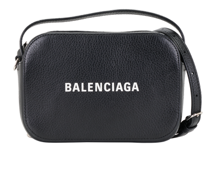 Logo Cross Body, &pound;350, Handbags, Black, Leather, Front view